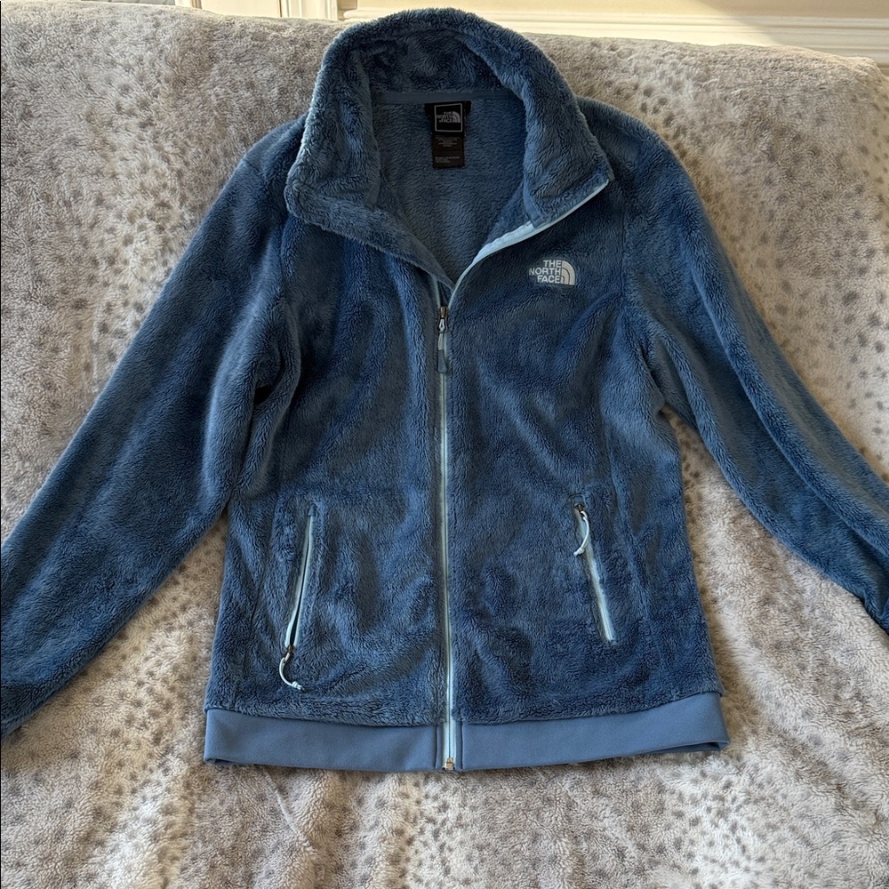 The North Face Women's Plush Blue Teddy Jacket size medium